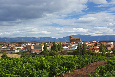 Town along the Camino de Santiago de Compostela route in Castilla y Leon, Northern Spain