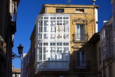 Traditional architecture in the town of Haro in La Rioja province of Northern Spain