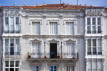 Traditional architecture in seaside resort of Castro Urdiales in Northern Spain