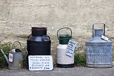 Ephemera old kitchen items as collectibles and bric a brac on sale in Cornwall, England, UK