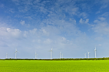 Wind turbines at Airtricity, Richfield Wind Farm at Kilmore, County Wexford, Southern Ireland