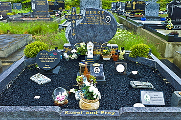 Graves at Lisdeen christian graveyard near Kilkee, County Clare, West of Ireland