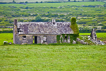 Derelict old period cottage in need of renovation in The Burren in County Clare, West of Ireland