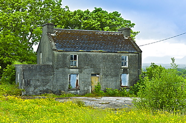 Derelict house with development potential at Rosmuck in the Gaeltecht area of Connemara, County Galway, Ireland