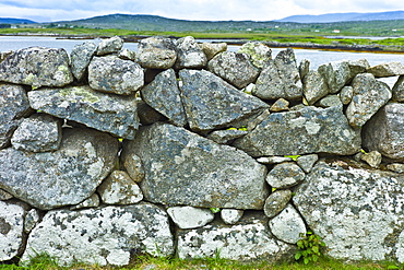 Dry stone wall near Rosmuck, Connemara, County Galway, Ireland