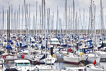 Yachts in the marina at Dun Laoghaire harbour, East Coast of Ireland