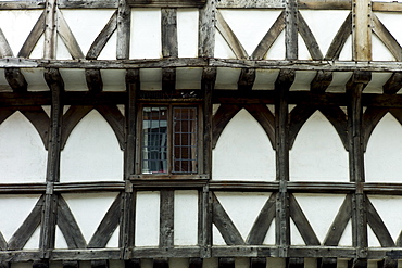 Tudor style timber-framed house in Ludlow, Shropshire, UK