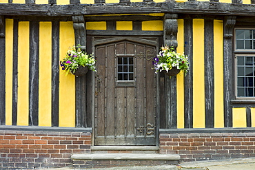 Tudor style timber-framed house in Ludlow, Shropshire, UK