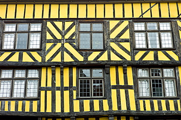 Tudor style timber-framed house in Ludlow, Shropshire, UK