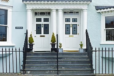 Elegant seafront houses at Aberdyfi, Aberdovey, Snowdonia, Wales