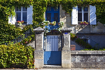 Typical French house at Sauveterre-de-Guyenne, Bordeaux, France