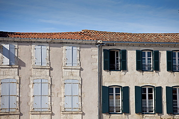 Traditional French architecture in La Flotte, Ile de Re, France