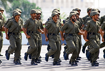 Military parade of armed forces in Abu Dhabi, United Arab Emirates