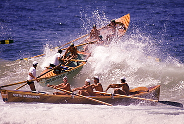 Boats at Bicentennial Surf Carnival in Sydney, Australia