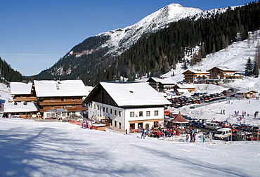 Ski resort town of Altenmarkt in the Austrian Alps, Austria