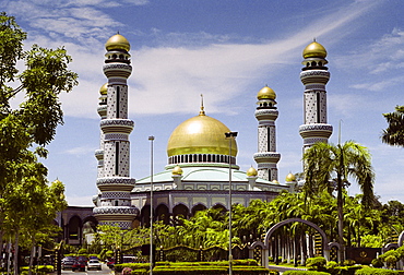 Jame'Asr Hassanal Bolkiah Mosque at Kampong Kiarong in Brunei Darussalam