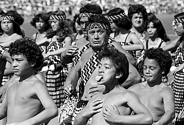 Traditional maori ceremony and war dance, New Zealand