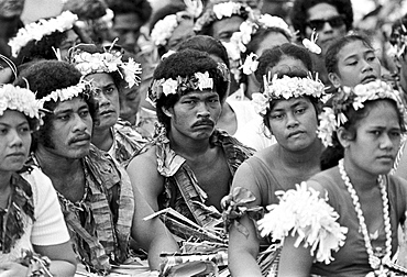 Local people at cultural event in Tuvalu, South Pacific