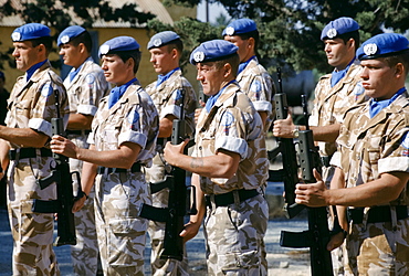 British forces part of United Nations peacekeeping troops at their UN base in Cyprus