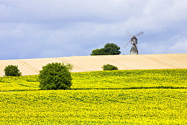 18th Century Moulin a Vent windmill at Puits d'Ardanne near Loudun, France