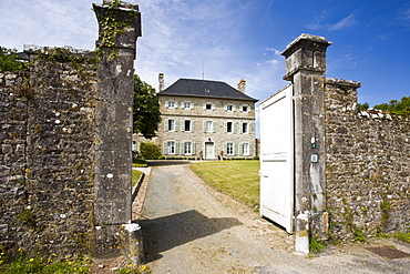 Heritage Foundation house in Rue de la Hauteur at Regneville-Sur-Mer, Normandy, France