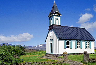 Chapel at Thingvellir National Park in Iceland