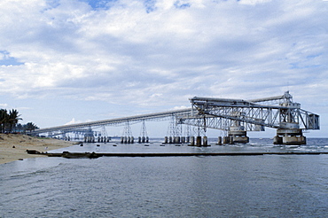 Phosphate works for processing guano bird droppings  in Nauru in the South Pacific