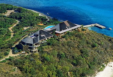 Sir Richard Branson's home on the island of Necker, in the British Virgin Isles in the 1990s