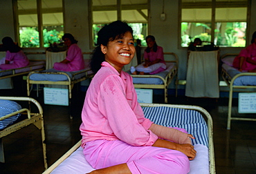 Patient in the Sitanala Leprosy Hospital in Jakarta, Indonesia