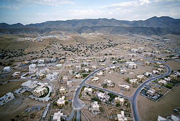 New development of housing and roads in the desert at Muscat in Oman, Middle East in 1979