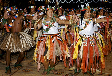 Local people at cultural event in Tuvalu, South Pacific