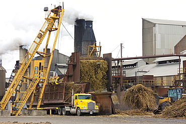 Sugarcane production factory St Mary Sugar Cooperative Sugar Mill processing raw sugar at Jeanerette, Louisiana, USA