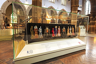 Embroidered Pall and Crown, used in Reinterment of King Richard III Ceremony, Leicester Cathedral, Leicestershire, England, United Kingdom, Europe