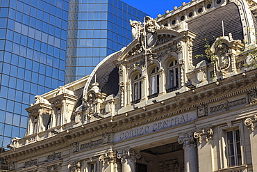 Correo Central (Central Post Office), historic building, Plaza de Armas, Santiago Centro, Santiago de Chile, Chile, South America