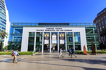 Theatre and Civic Centre, prestigious El Golf area, Las Condes, Santiago de Chile, Chile, South America