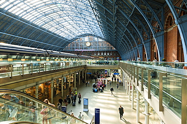 St. Pancras, historic Victorian Gothic railway station, London, England, United Kingdom, Europe