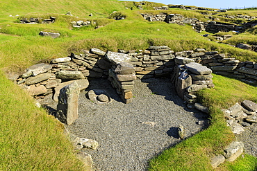 Jarlshof Prehistoric and Norse Settlement, 4000 years old, Sumburgh Head, Mainland, Shetland Islands, Scotland, United Kingdom, Europe