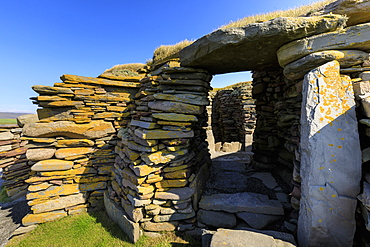 Jarlshof Prehistoric and Norse Settlement, 4000 years old, Sumburgh Head, Mainland, Shetland Islands, Scotland, United Kingdom, Europe