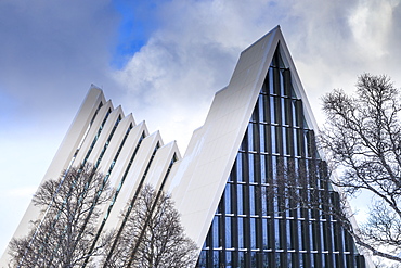 Arctic Cathedral in winter, Tromsdalen, Tromso, Tromsoya, Troms, Arctic Circle, North Norway, Scandinavia, Europe