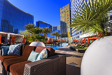 Poolside relaxation, Mandarin Oriental, City Center, Las Vegas, Nevada, United States of America, North America