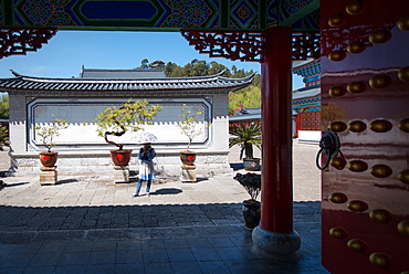 Main entrance of Mufu complex, Lijiang, Yunnan, China, Asia 