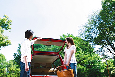 Couple Going for Picnic