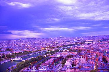 Seine River Sunset from the Eiffel Tower, Paris, France