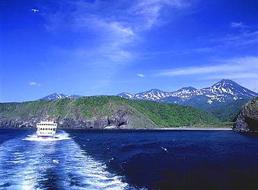 Sightseeing Ferry, Shiretoko Mountain Range, Hokkaido, Japan