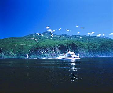 Sightseeing Ferry, Shiretoko Mountain Range, Hokkaido, Japan