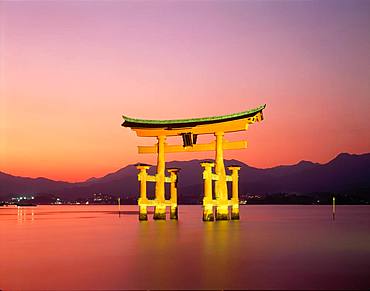 Ootorii at Night, Itsukushima, Hiroshima Prefecture, Japan