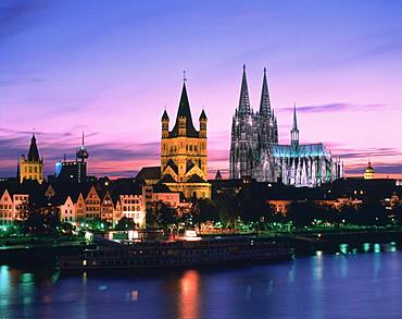 Kolner Dom At Evening, Germany