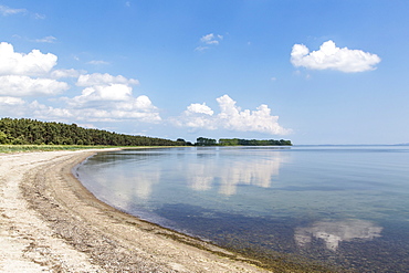 The empty beach at Palmer Ort on the peninsula of Zudar, RÃ¼gen