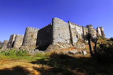 View of ruined Mamure Castle in Anamur, Antalya, Turkey