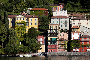 View of former fishing village of Varenna, Lake Como, Italy